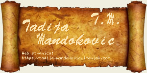 Tadija Mandoković vizit kartica